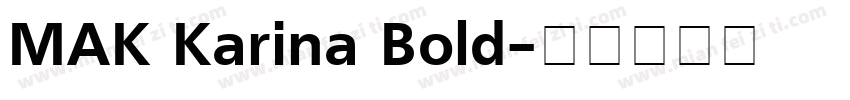MAK Karina Bold字体转换